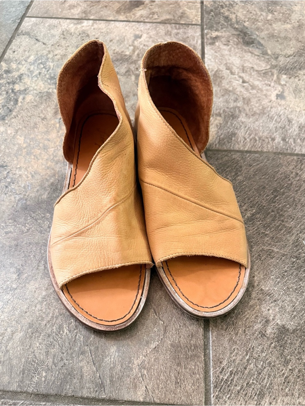 Brown Free People Leather Mont Blanc Sandal size 41 (Women’s 10)
